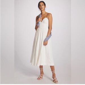 NWT Maeve by Anthropology Sleeveless Maxi Dress Ivory Size 4